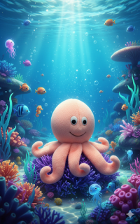 Inky the Octopus - rinky pink and very cute