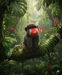 Cheeks the - The  Baboon with attitude