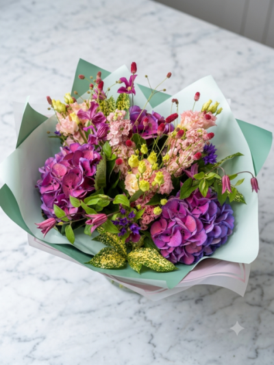 Burst of Joy - A beautiful mix of hand selected flowers arranged by the local florist.